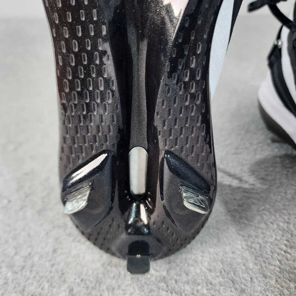 Adidas Icon 7 Boost Baseball Metal Cleats Mens Size 15 Black White Silver FY4178